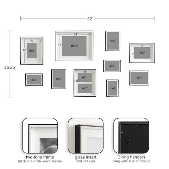 Kate and Laurel Gibson Wall Photo Frames Set